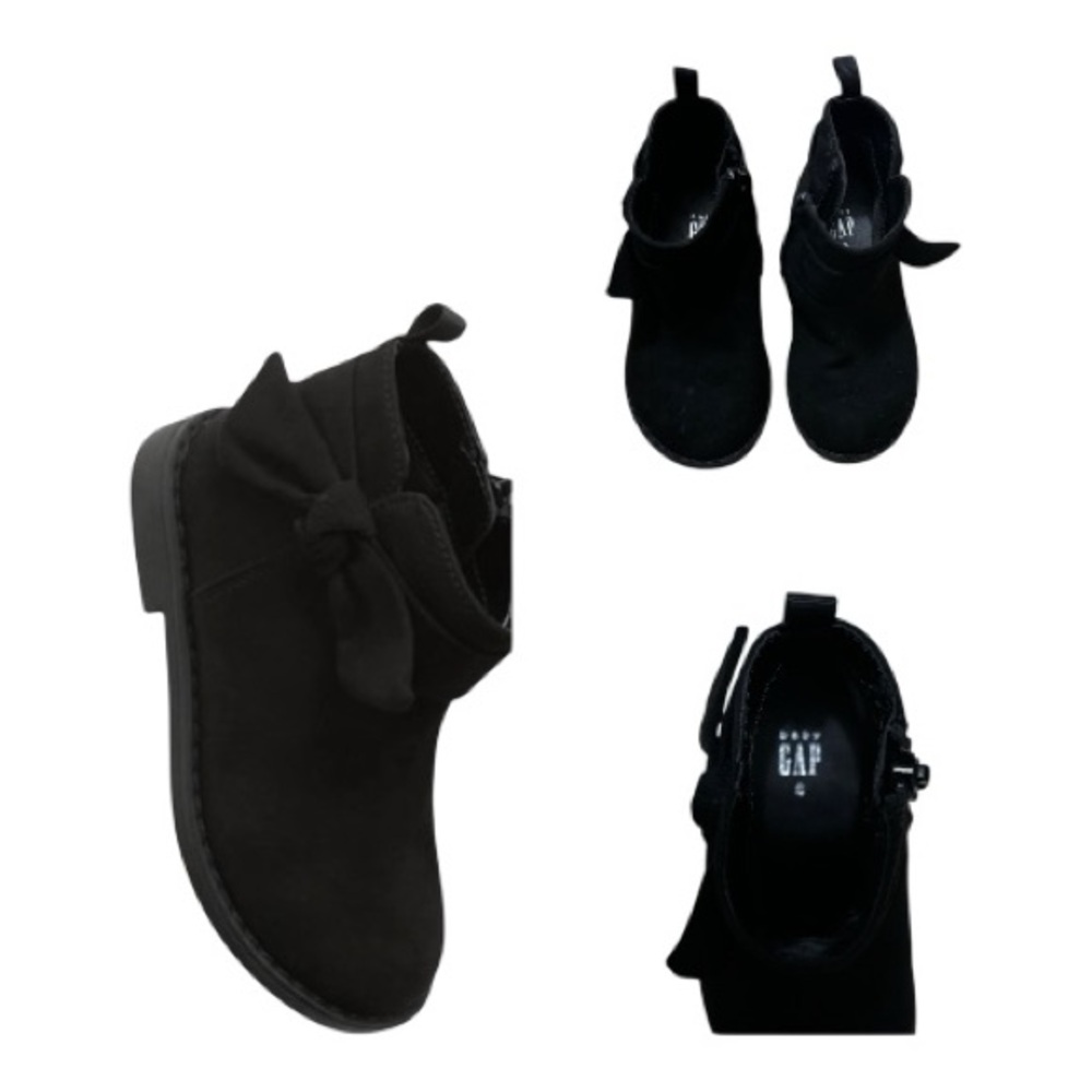 GAP toddler girls black suede ankle booties Size (6)